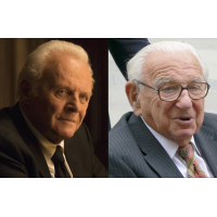 Anthony Hopkins, left, portrays Nicholas Winton, who saved more than 600 children from the Holocaust.