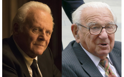 Anthony Hopkins, left, portrays Nicholas Winton, who saved more than 600 children from the Holocaust.