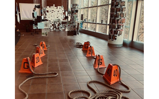 A select group of seventh and eighth graders at Atlanta Jewish Academy created an art installation in response to the Oct. 7 attacks by Hamas.