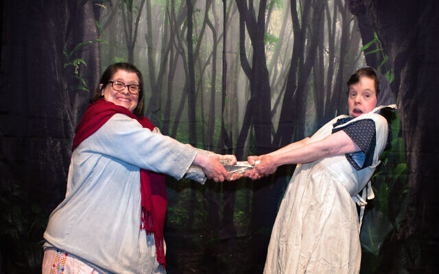 (From left) Katie Rouille as Baker’s Wife and Cynthia Outman as Cinderella