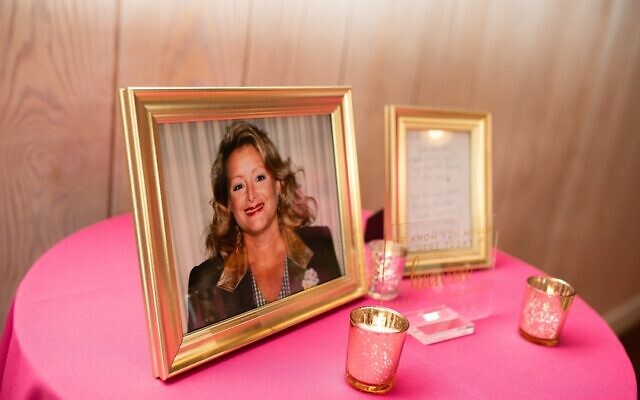 The memorial table to Marlene at Julianne’s bat mitzvah