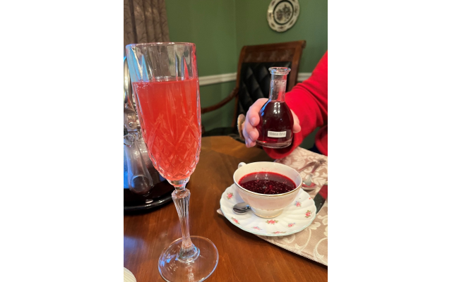 Perhaps a Galentine’s tea event with red theme including Hibiscus syrup.