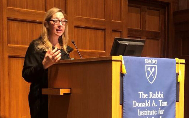 Dr. Laura Limonic delivered the Tenenbaum Lecture at Emory University.