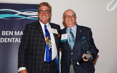 Philip Malone III, BMDC patient, and Dr. Joel Adler, honoree Chair // Photo Credit: Casey Nelson Photography