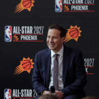 It’s been a busy first year for new Phoenix Suns owner Mat Ishbia, as among other initiatives, he spearheaded the campaign to get Phoenix an All-Star Game // Photo Credit: Phoenix Suns social media
