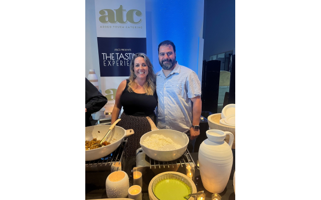 Erin and Moshe Liss, who recently purchased Added Touch Caterers, served a curry buffet.