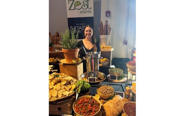 Zest Catering offered a burrata bar with toppings.
