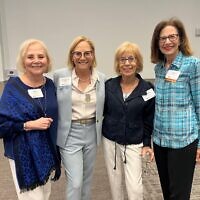Linda Goldstein (Esther Panitch’s mother visiting from Miami), Esther Panitch, Sandy Craine, and Amy Friedlander enjoyed the program.