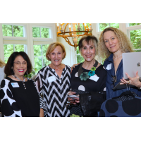 Jackie Miron poses with Ilene Grant, Joni Barocas, and Yael Edelist who flew in from New York City// Photo Credit: Bruce Miron