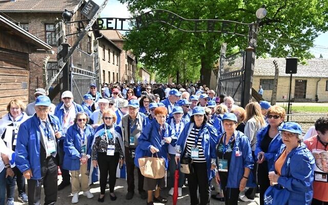 A contingent of 55 Holocaust survivors led the procession during this year’s March of the Living // Photo Credit: March of the Living