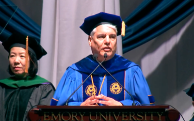 Emory President Gregory Fenves moved commencement off the campus to the Gas South Arena in Duluth for security reasons.