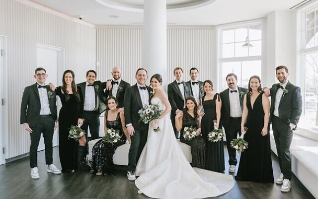 Below: The bridal party featured several longtime BBYO and USY friends.