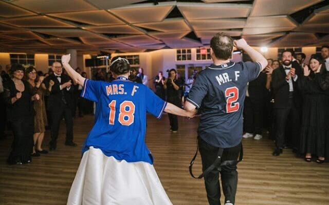 Above: “Mr. and Mrs. F” -- custom Mets and Braves kerseys. A house divided.