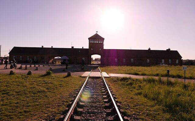 The train track leading to Auschwitz-Birkenau