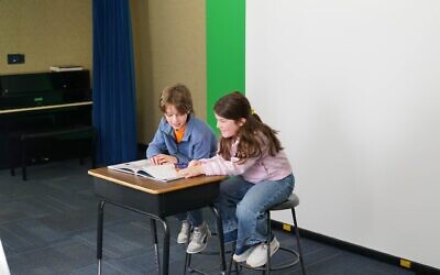 These Davis Academy students are learning together during the Prizmah campaign photoshoot.