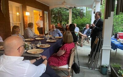 Michael and Valerie Miller hosted a Yom HaZikaron memorial service and dinner in their home on April 29.