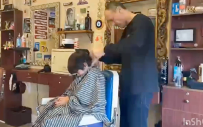 Yuri Abramov’s customers at his Vintage Barbershop often start at a young age.