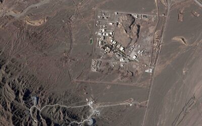 This satellite photo from Planet Labs PBC shows Iran’s Natanz nuclear site, on April 14, 2023 // Photo Credit: Planet Labs PBC via AP/Times of Israel