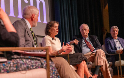 (From left) Steve Oney, author; Sandy Berman, archivist; former Gov. Roy Barnes // All photos courtesy of Breman Museum
