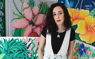 Rachel Rose expresses her emotions with bold colors, flowers and vines.