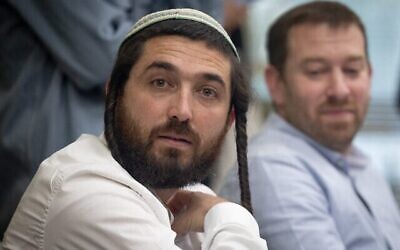 Zvi Sukkot attends a Religious Zionism Party meeting at the Knesset, Jan. 23, 2023 // Photo Credit: Yonatan Sindel/Flash90/Times of Israel