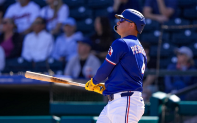Even though he’s been in MLB since 2014 and struggled mightily at the beginning of this season, Joc Pederson is a dangerous bat, especially off the bench against righties // Photo Credit: Texas Rangers social media