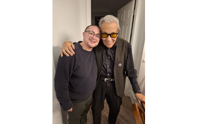 Max Greyson, pictured with his grandfather, George Rishfeld.