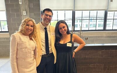 Jenny Judenberg, David Kulp, and Camellia Heart-Katz before the inaugural Shabbat. Jenny Judenberg, David Kulp, and Camellia Heart-Katz before the inaugural Shabbat.