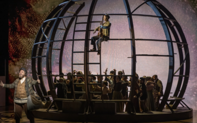 The Atlanta Opera’s “Fiddler On The Roof” at the Alliance Theatre is built around a dark and almost foreboding symbolic sphere of the world.