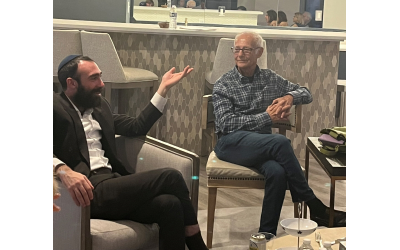 On Sept. 4, Rabbi Yisrael New addressed residents at The Gallery on Peachtree.