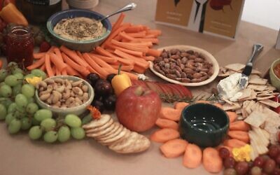 Attendees were greeted with a colorful and healthy food spread.