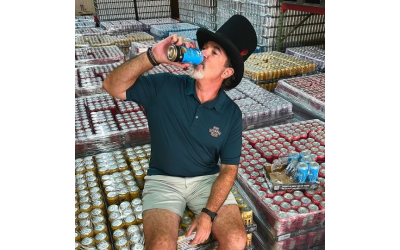 Jonathan Silver takes a break on the Blue Durango Iced Tea production line.