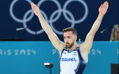 Israeli Olympian Artem Dolgopyat is one of the world’s greatest floor exercise gymnasts, but unfortunately, he and the rest of Israel’s gymnastics team were barred entry from last week’s Artistic Gymnastics World Championships in Jakarta, Indonesia // Photo Credit: Team Israel social media 