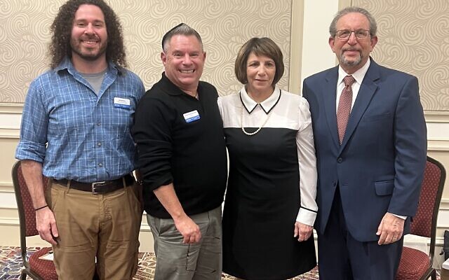 Joel Dworkin, Danny Hirschhorn, Hannah L., and Rabbi Harvey Winokur.