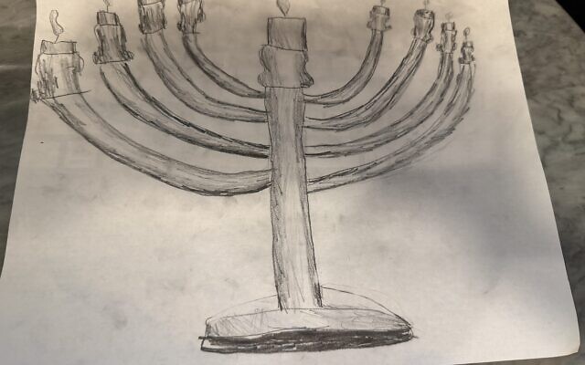 Ian Kauss
Parents: Michelle & Charlie Kauss
Age: 7
Artwork Title: Ian's Hanukkah