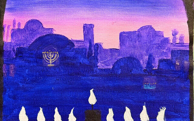 Leah Werbin
Parents: Sarah Werbin
Age: 13
Artwork Title: Candlelight Cityscape