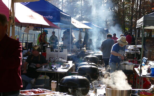 The cooking teams were hard at work preparing their samples. The cooking teams were hard at work preparing their samples.