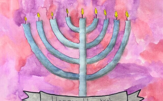 Brynn Davis
Parents: Stacey and Darren Davis
Age: 13
Artwork Title: Happy Hanukkah