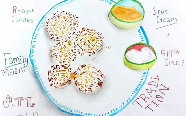 Hannah Freedman
Parents: Amy and Bret Freedman
Age: 13
Artwork Title: Latkes for Hanukkah