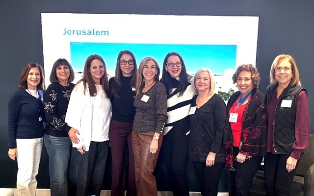 The new 2026 board members of the Metulla Group of Hadassah Greater Atlanta: (from left) Amy Mittelberg, Penny Pawlinger, Linda Goldman, Alexandra Weinstein, Mindy Cohen, Lara Rush, Terry Nordin, Nancy Schwartz, and Jana Ross.