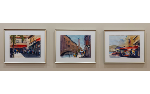 This tryptic watercolor is by Kalmin’s late architect brother-in-law, Richard, an architect in Toronto and sought after watercolor artist. This tryptic watercolor is by Kalmin’s late architect brother-in-law, Richard, an architect in Toronto and sought after watercolor artist.
