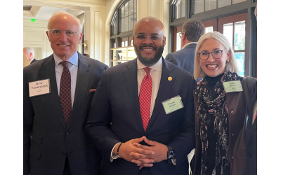Past Coalition President Eric Tanenblatt poses with City Council member, Wayne Martin, and Secretary of State candidate Dana Barrett.