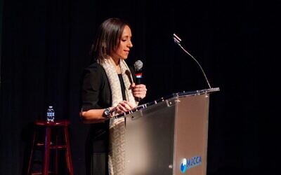 Dr. Michele Melamed spoke about Jewish resiliency among medical professionals at the JMPN Chanukah event on Dec. 21 // All photos by Jaron Rabman