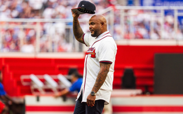 Former Braves center fielder Andruw Jones, pictured above saluting fans during last summer’s MLB All-Star Game, will be the franchise’s latest Hall of Famer when he is inducted in Cooperstown this July // Credit: Atlanta Braves social media Former Braves center fielder Andruw Jones, pictured above saluting fans during last summer’s MLB All-Star Game, will be the franchise’s latest Hall of Famer when he is inducted in Cooperstown this July // Credit: Atlanta Braves social media