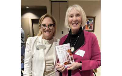 Esther Panitch (left) Georgia State Rep. District 51, and a Hadassah Life Member, joins Simone Wilker, Hadassah advocacy chair, at the fourth annual George Legislature and Judiciary Welcome Shabbat sponsored by the American Jewish Committee. Panitch was an honorary co-chair of the event.