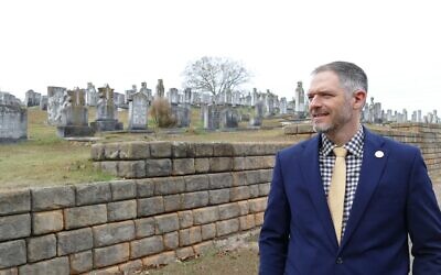 James Cutler, commissioner of the Atlanta Department of Parks and Recreation, at Greenwood Cemetery.