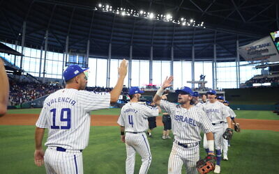 In this year’s World Baseball Classic, Team Israel returns 11 players from its 2023 squad that was able to steal a victory over Nicaragua in the opening pool play // Photo Credit: Team Israel social media