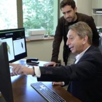 Dr. Ami Klin (foreground), director of the Marcus Autism Center, is the lead researcher for the new study on profound autism.