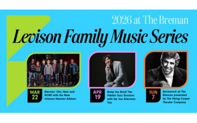 The lineup features the New Orleans Klezmer All Stars, Joe Alterman Trio, and Flying Carpet Theatre Company. The lineup features the New Orleans Klezmer All Stars, Joe Alterman Trio, and Flying Carpet Theatre Company.