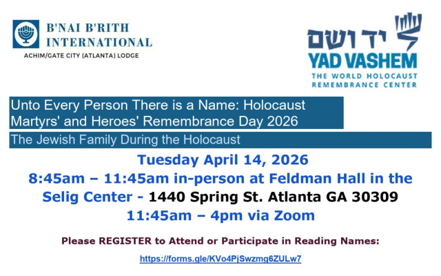 Attendees will read the names of Holocaust children and adults who were murdered in World War II, as well as their ages and places of death.